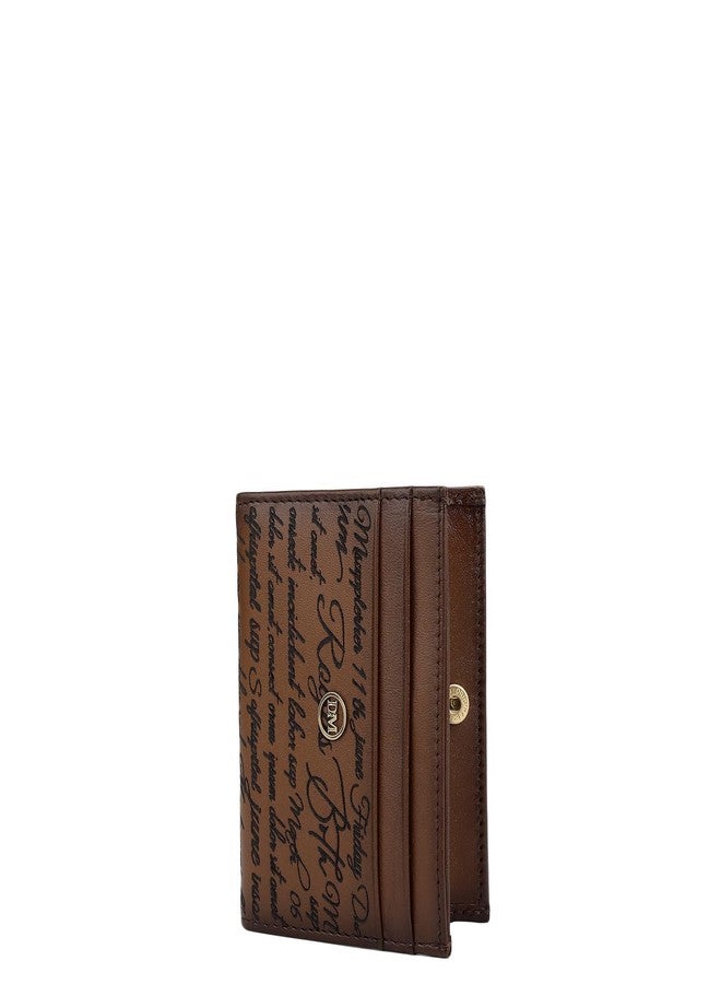 Da Milano Leather Card Holder for Men & for Women - Brown (10234) - Image 3